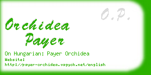 orchidea payer business card